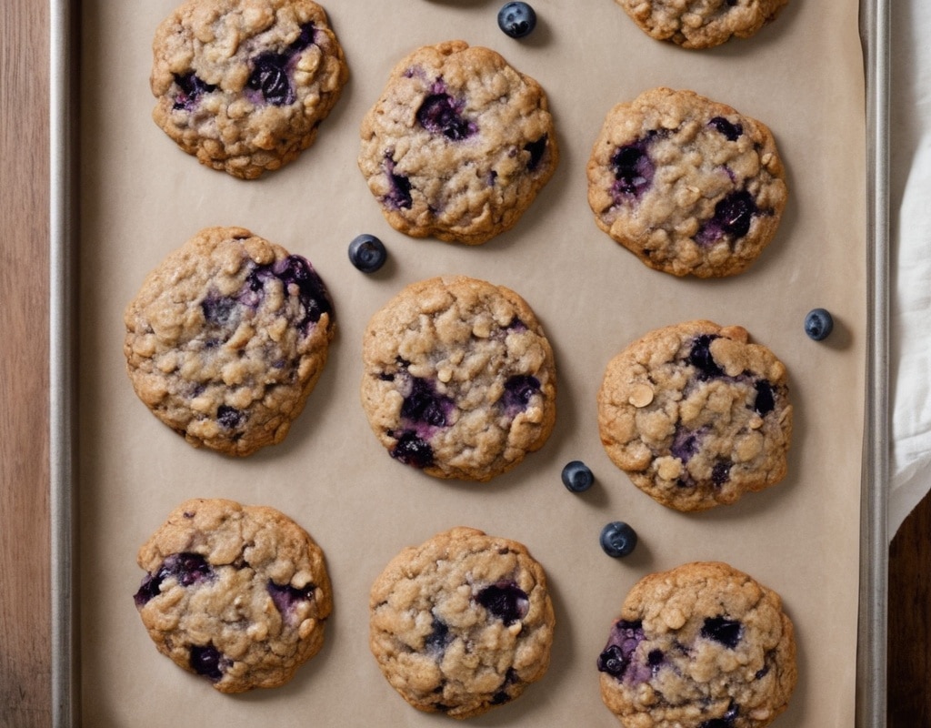 4 Ingredient Blueberry Oatmeal Cookies