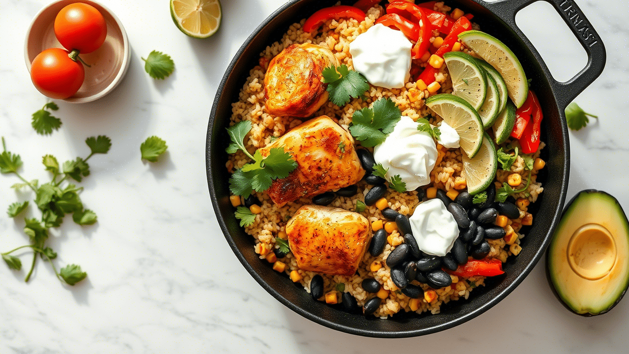 One Pan Chicken Burrito Bowl: The Ultimate Weeknight Victory