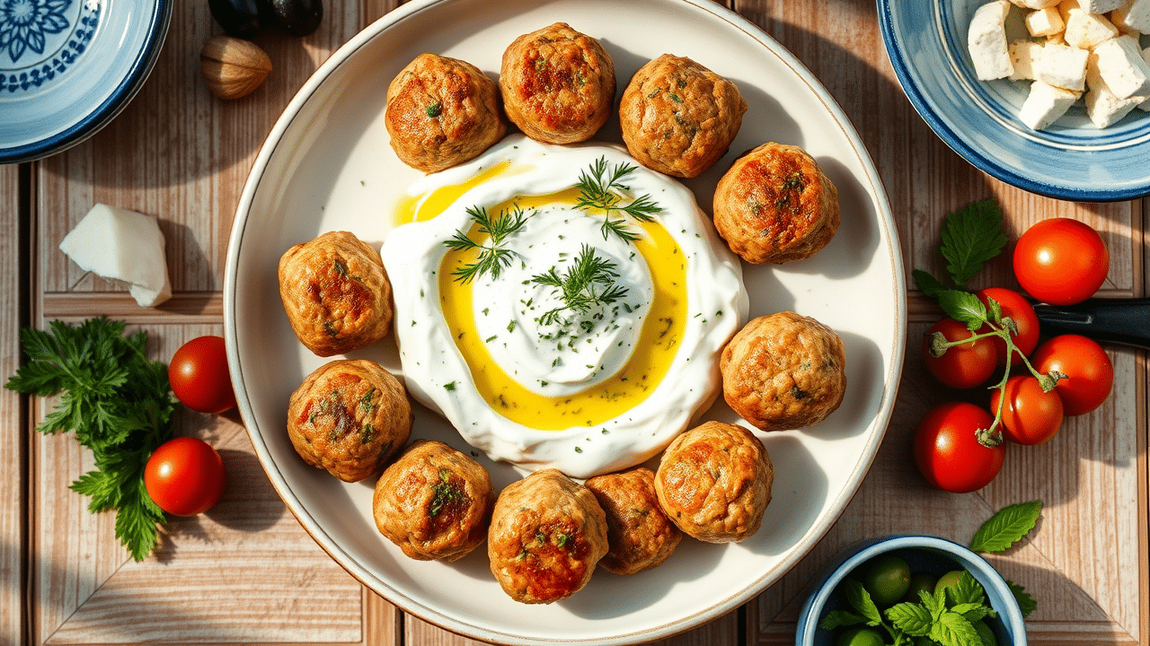 Greek Turkey Meatballs with Tzatziki: A Mediterranean Masterclass in Flavor Balance
