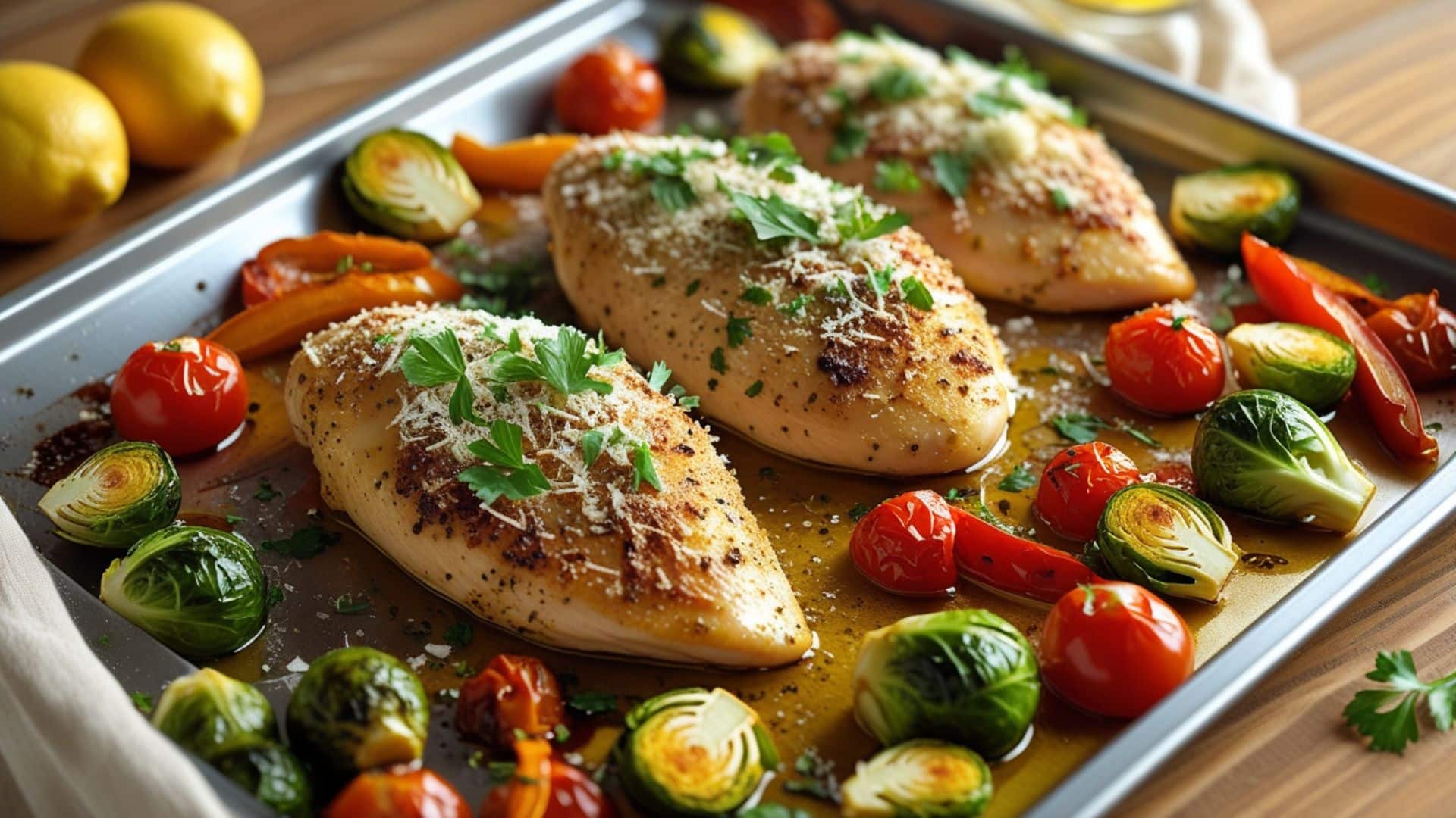 The Ultimate Parmesan Crusted Chicken Sheet Pan Dinner
